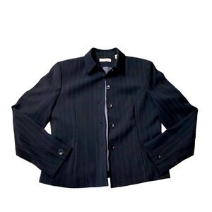 Amanda Smith Petite | Pin Stripe Blazer Size 10p Professional Career Office